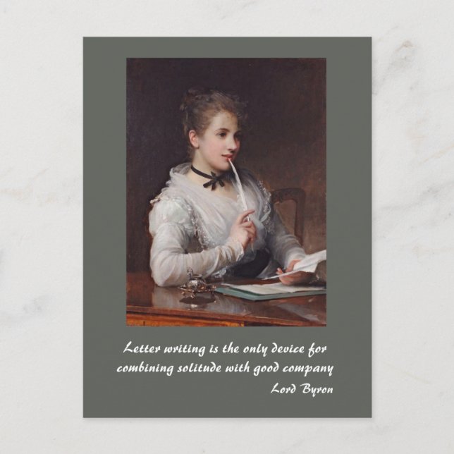 Carte Postale Écriture de lettres (Devant)