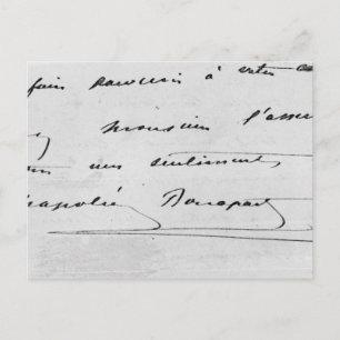 Carte Postale Écriture et signature