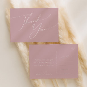 Carte Postale Écriture Fantaisiste   Remerciements de Mariage Ro