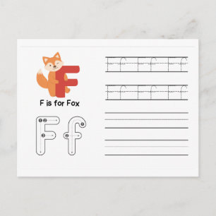 Carte Postale Écriture manuscrite FlashCards pour la maternelle 