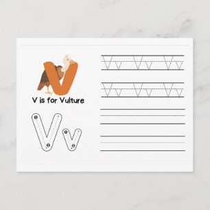 Carte Postale Écriture manuscrite FlashCards pour la maternelle 