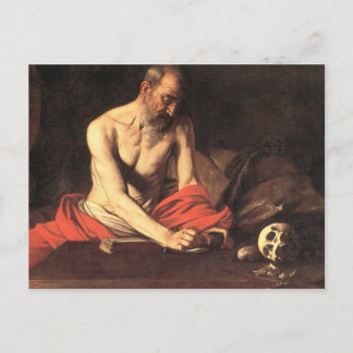 Carte Postale Écriture Saint Jérôme - Caravaggio