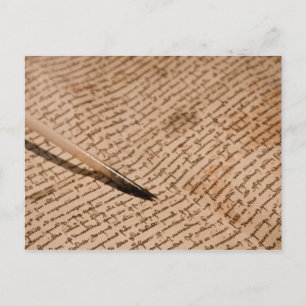Carte Postale écriture vintage