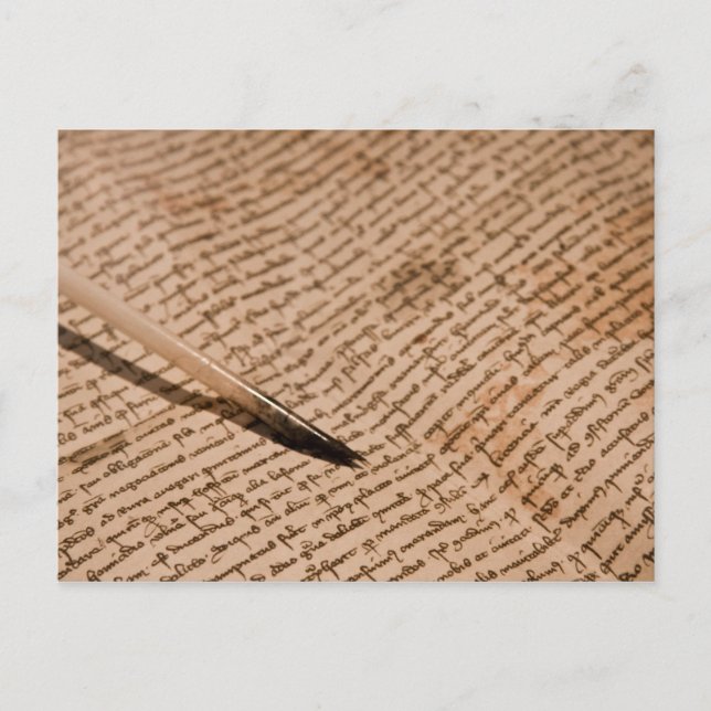 Carte Postale écriture vintage (Devant)