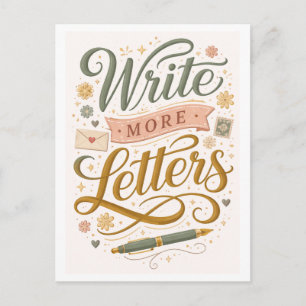 Carte Postale Écrivez Plus De Lettres