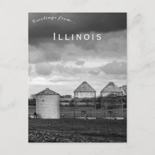 Carte Postale Écueils à grains dans l'Illinois