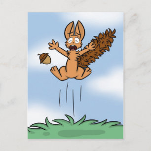 Carte postale écureuil effrayé