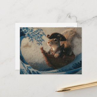 Carte Postale Écureuil Pirate Fantastique Adorable