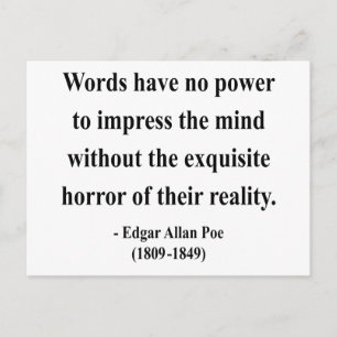 Carte Postale Edgar Allen Poe Citation 4a