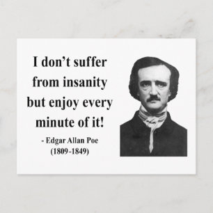 Carte Postale Edgar Allen Poe Citation 6b