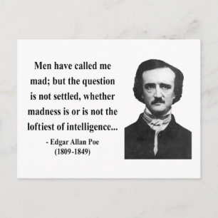 Carte Postale Edgar Allen Poe Citation 9b