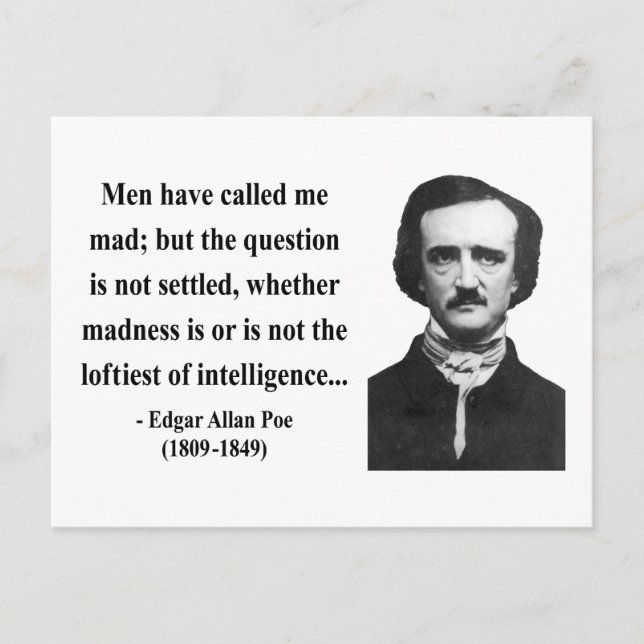 Carte Postale Edgar Allen Poe Citation 9b (Devant)