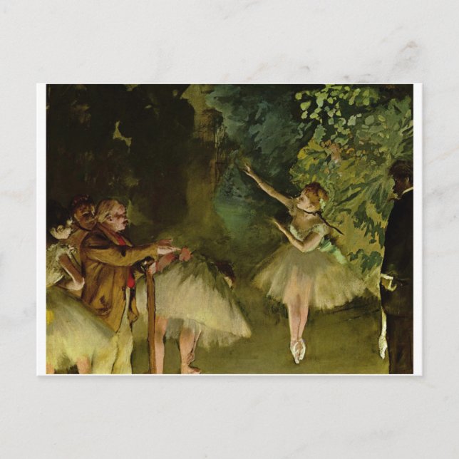 Carte Postale Edgar Degas - Ballet 1875 Danseur Danser filles tu (Devant)