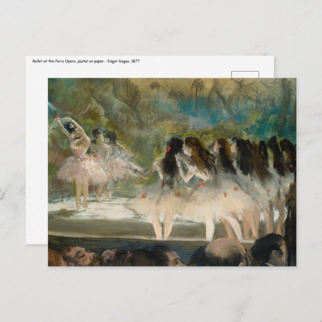 Carte Postale Edgar Degas - Ballet à l'Opéra de Paris (Devant / Derrière)