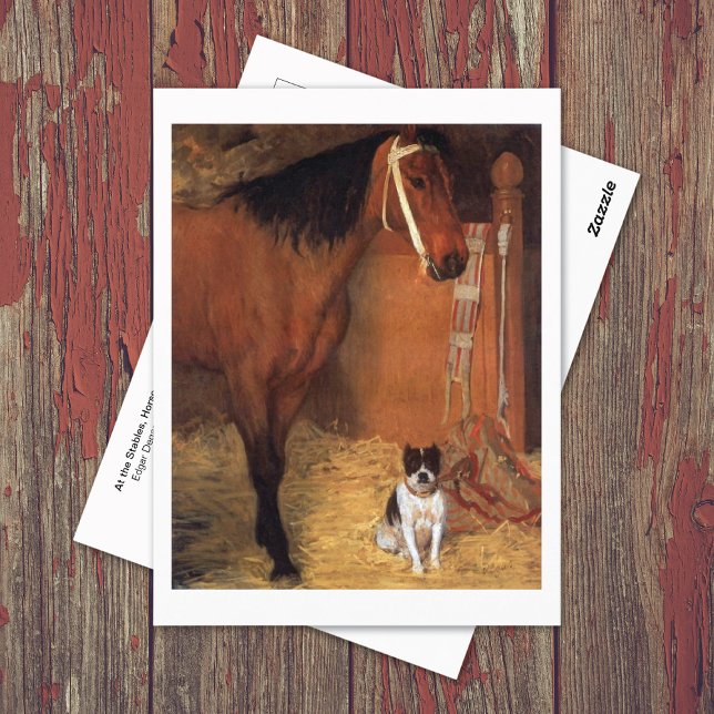 Carte postale Edgar Degas, Chien de Cheval aux écu (Créateur téléchargé)