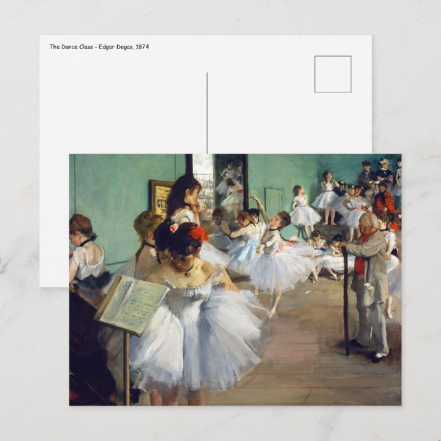 Carte Postale Edgar Degas - Classe Danse (Devant / Derrière)
