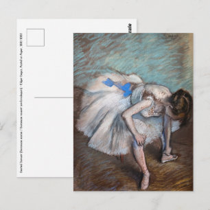 Carte Postale Edgar Degas - Danseur assis