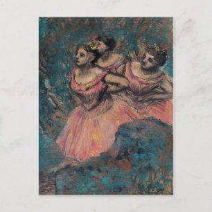 Carte Postale Edgar Degas Danseurs en costumes rouges