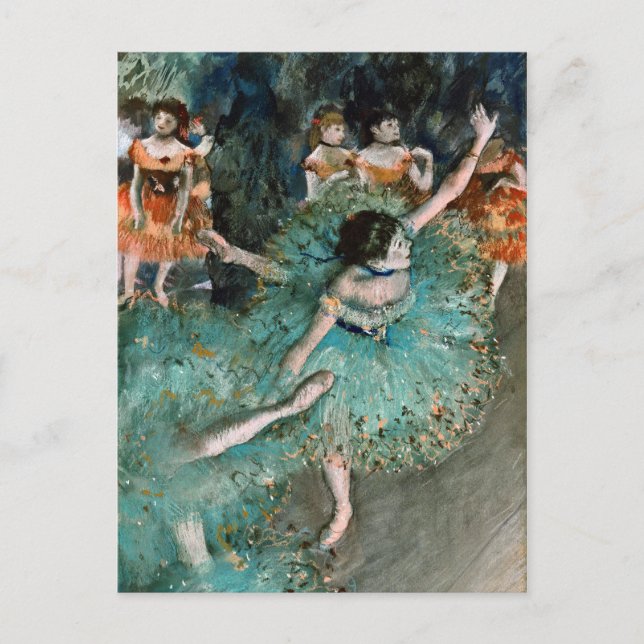 Carte Postale Edgar Degas - Danseuse Qui Balaye. Danseur En Vert (Devant)