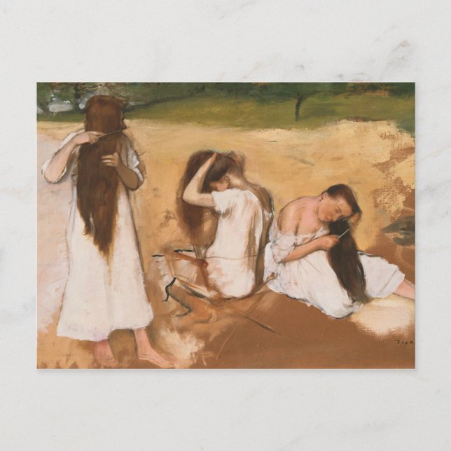 Carte Postale Edgar Degas - Des Femmes Comportant Leurs Cheveux (Devant)