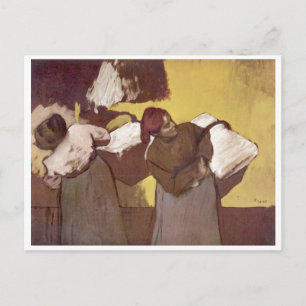 Carte Postale Edgar Degas - Deux Femmes Laver 1876-78 Laveuses