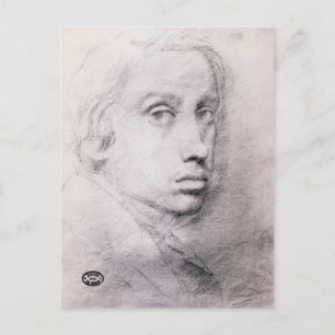 Carte Postale Edgar Degas : Etude pour l'Autoportrait
