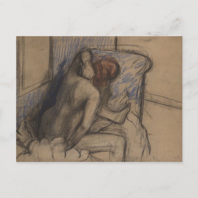 Carte Postale Edgar Degas | Femme Qui Sèche Ses Cheveux (Devant)