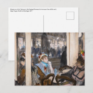 Carte Postale Edgar Degas - Femmes sur une terrasse de café le s