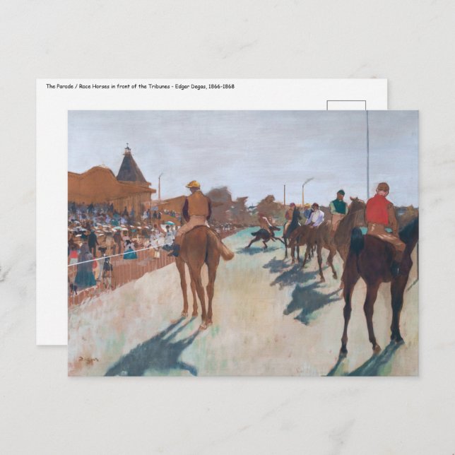 Carte Postale Edgar Degas - La Parade (Devant / Derrière)