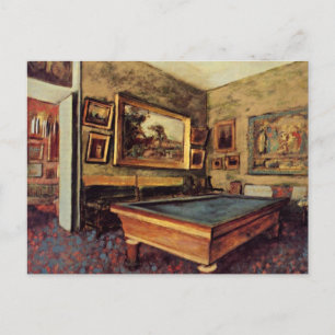 Carte Postale Edgar Degas, La salle de billard