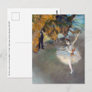 Carte Postale Edgar Degas - L'Étoile / Danseuse sur la scène