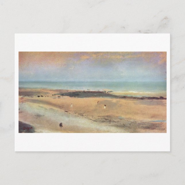 Carte Postale Edgar Degas - Plage @ Low Tide 1869-70 pastel (Devant)