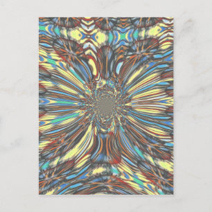 Carte Postale Edgy African Urban Pop Art Conception optique Abst