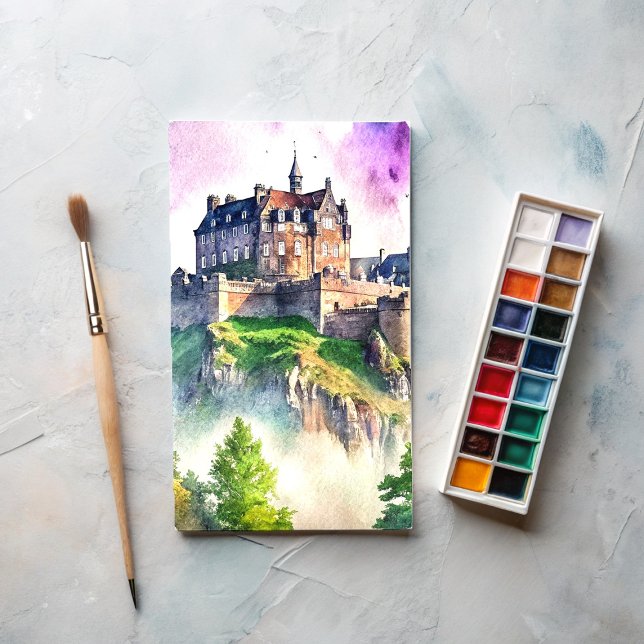 Carte Postale Edimbourg, Ecosse, Castle Watercolor Peinture (Créateur téléchargé)