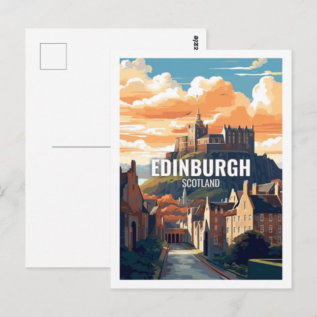 Carte Postale Edimbourg Écosse célèbres lieux de voyage (Devant / Derrière)