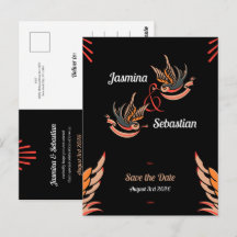 Editable Rockabilly Swallows Mariage Enregistrer L