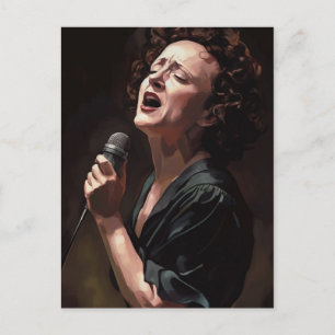 Carte Postale Edith piaf - Peinture