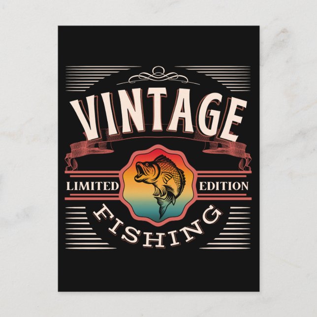 CARTE POSTALE ÉDITION LIMITÉE PÊCHE VINTAGE  (Devant)