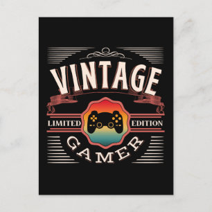CARTE POSTALE ÉDITION LIMITÉE VINTAGE GAMER