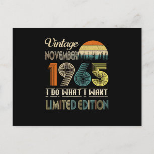 Carte Postale Édition limitée Vintage novembre 1965 Ce que je ve