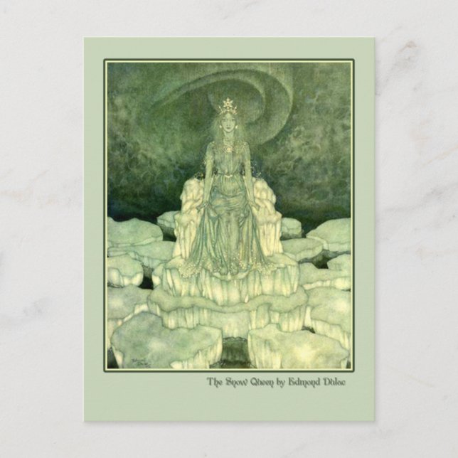 Carte Postale Edmund Dulac Illustration de la reine des neiges (Devant)