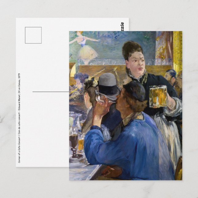 Carte Postale Edouard Manet - Coin d'un Café-Concert (Devant / Derrière)