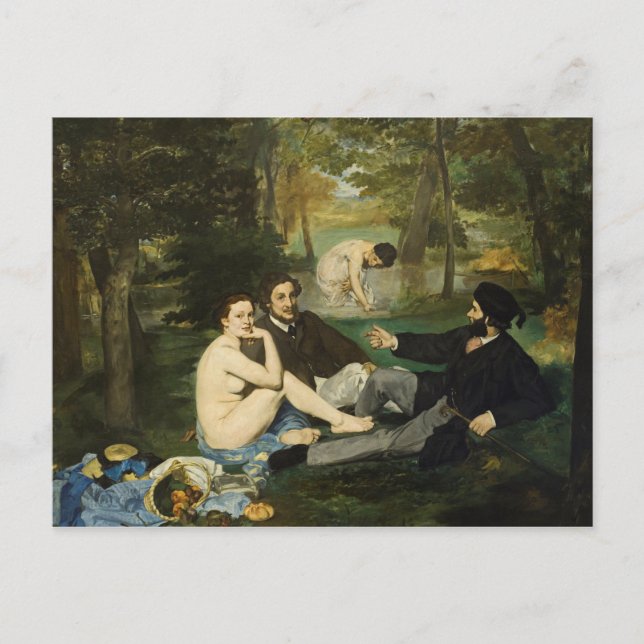 Carte Postale Edouard Manet - Déjeuner Sur L'Herbe (Devant)