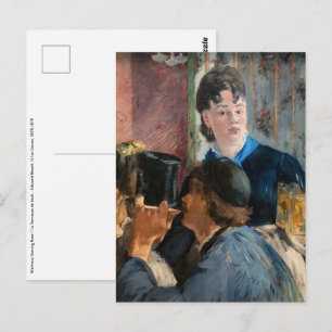 Carte Postale Edouard Manet - Serveuse de bière