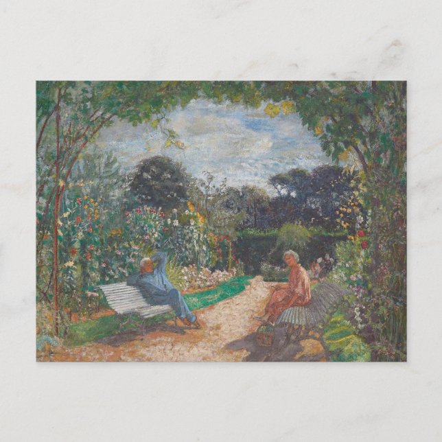 Carte Postale Édouard Vuillard Matin dans le jardin, Clos Cezan (Devant)