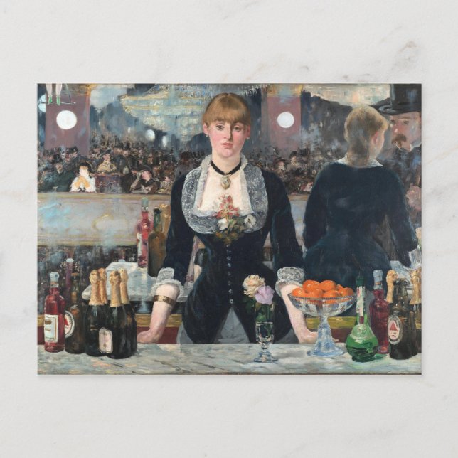 Carte Postale EDOUART MANET - Un bar aux Folies-Bergere 1882 (Devant)