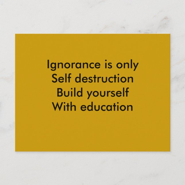 Carte Postale Éducation (Devant)