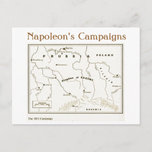 Carte Postale Éducation, Histoire, Napoléon, Campagne de 1813