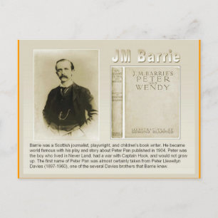 Carte Postale Éducation, Littérature, JM Barrie, Peter Pan