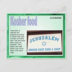 Carte Postale Éducation, Religion, Judaïsme, Alimentation Kosher